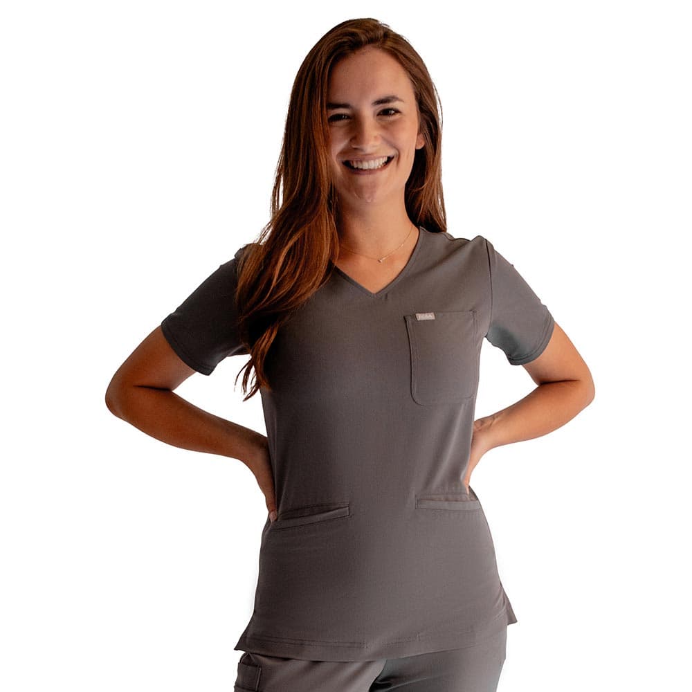 Women’s Scrub Top #201 in Peppercorn