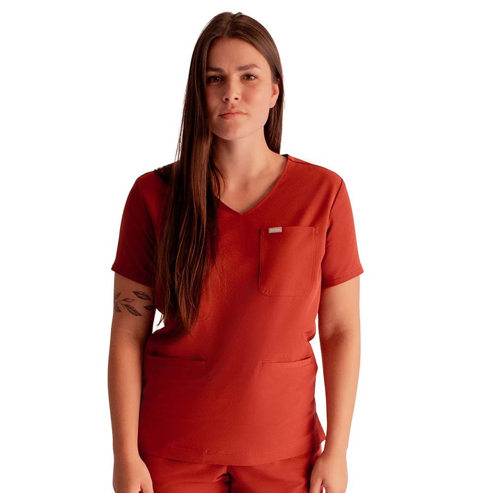 Women’s Scrub Top #201 in Spiced Apple